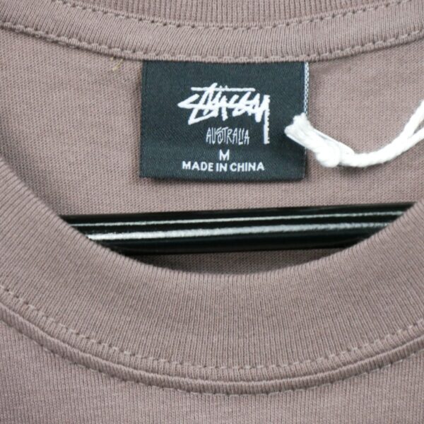 T shirt manches courtes homme marron Stussy Motif imprime Col Rond QWE3489