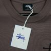 T shirt manches courtes homme marron Stussy Motif imprime Col Rond QWE3489
