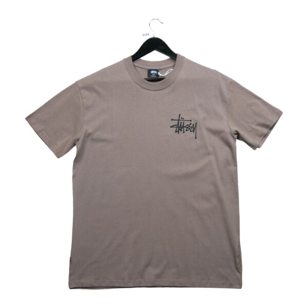 T shirt manches courtes homme marron Stussy Motif imprime Col Rond QWE3489