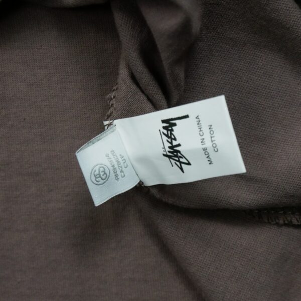 T shirt manches courtes homme marron Stussy Motif imprime Col Rond QWE3489