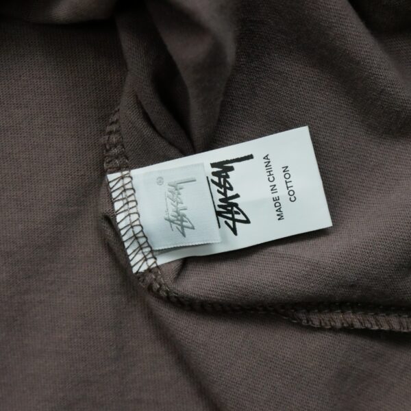 T shirt manches courtes homme marron Stussy Motif imprime Col Rond QWE3489