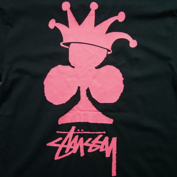 T shirt manches courtes homme noir Stussy Motif imprime Col Rond QWE3144