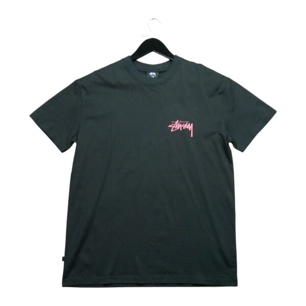 T shirt manches courtes homme noir Stussy Motif imprime Col Rond QWE3144
