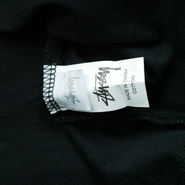 T shirt manches courtes homme noir Stussy Motif imprime Col Rond QWE3144