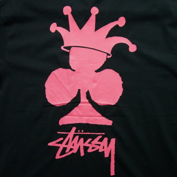 T shirt manches courtes homme noir Stussy Motif imprime Col Rond QWE3264