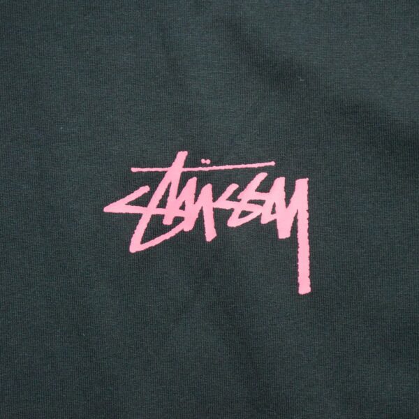 T shirt manches courtes homme noir Stussy Motif imprime Col Rond QWE3264