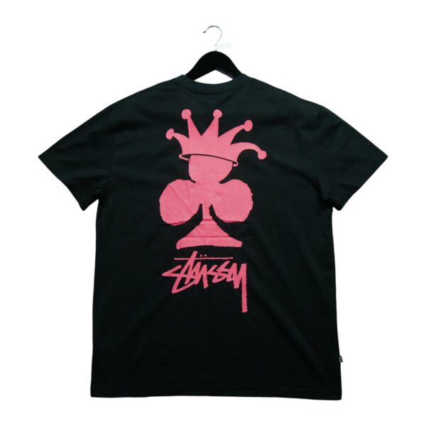 T shirt manches courtes homme noir Stussy Motif imprime Col Rond QWE3264