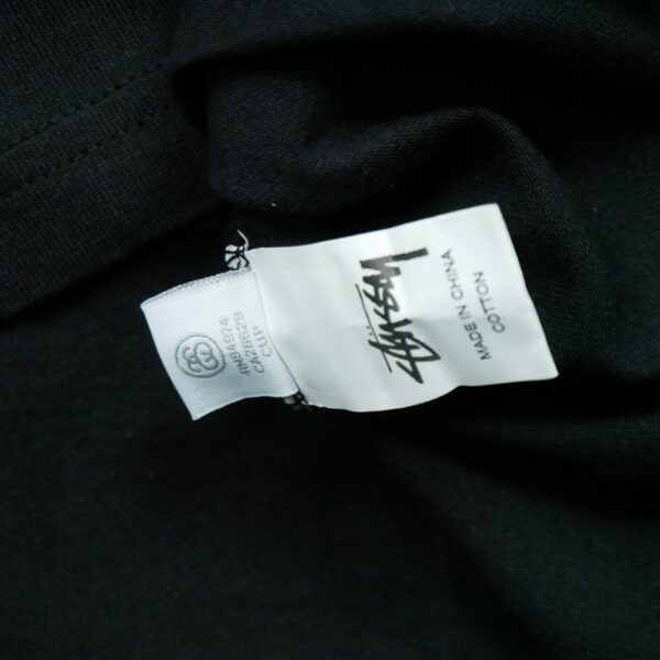 T shirt manches courtes homme noir Stussy Motif imprime Col Rond QWE3264