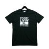 T shirt manches courtes homme noir Stussy Motif imprime Col Rond QWE3580