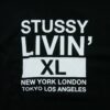 T shirt manches courtes homme noir Stussy Motif imprime Col Rond QWE3580