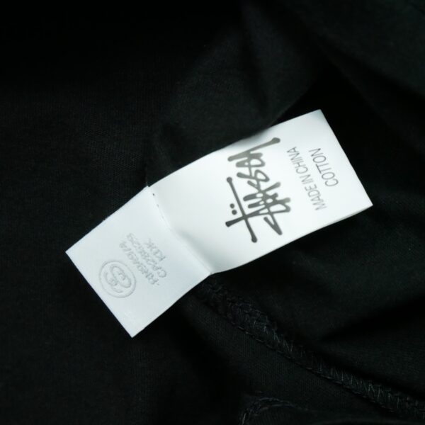 T shirt manches courtes homme noir Stussy Motif imprime Col Rond QWE3580