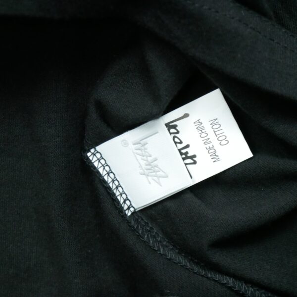T shirt manches courtes homme noir Stussy Motif imprime Col Rond QWE3580