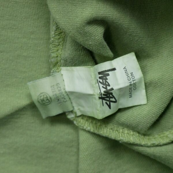 T shirt manches courtes homme vert Stussy Motif imprime Col Rond QWE3064