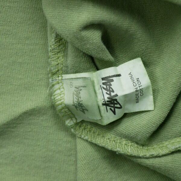 T shirt manches courtes homme vert Stussy Motif imprime Col Rond QWE3064