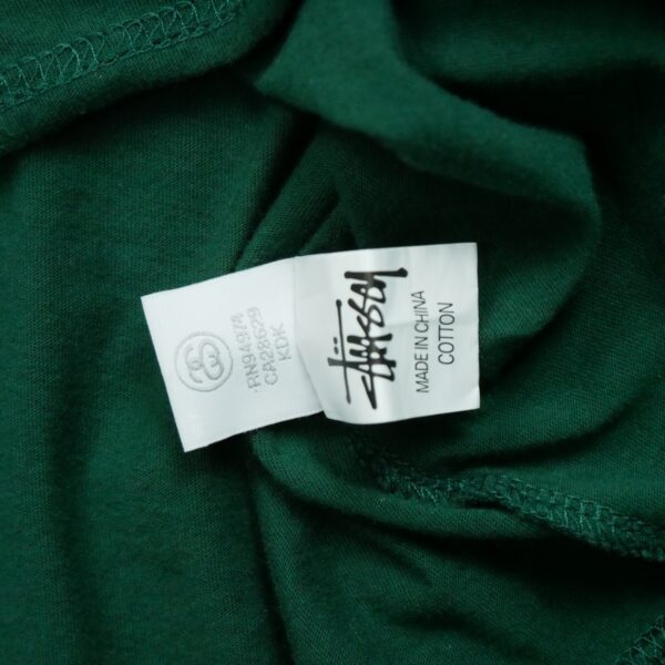 T shirt manches courtes homme vert Stussy Motif imprime Col Rond QWE3319