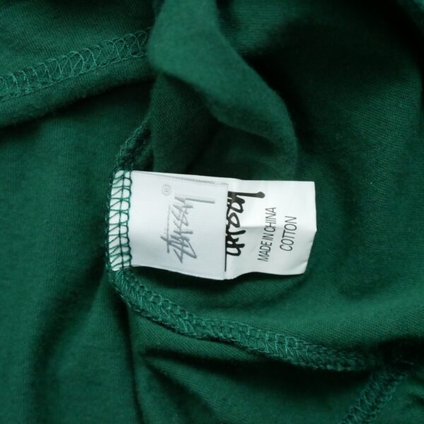 T shirt manches courtes homme vert Stussy Motif imprime Col Rond QWE3319