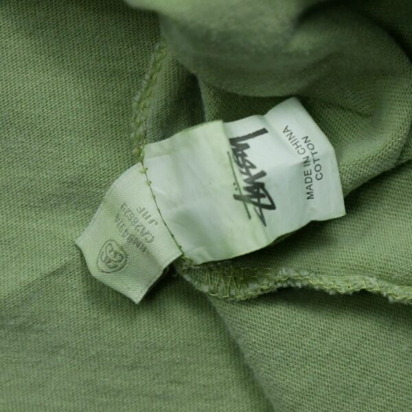 T shirt manches courtes homme vert Stussy Motif imprime Col Rond QWE3828