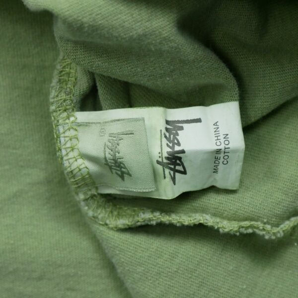 T shirt manches courtes homme vert Stussy Motif imprime Col Rond QWE3828