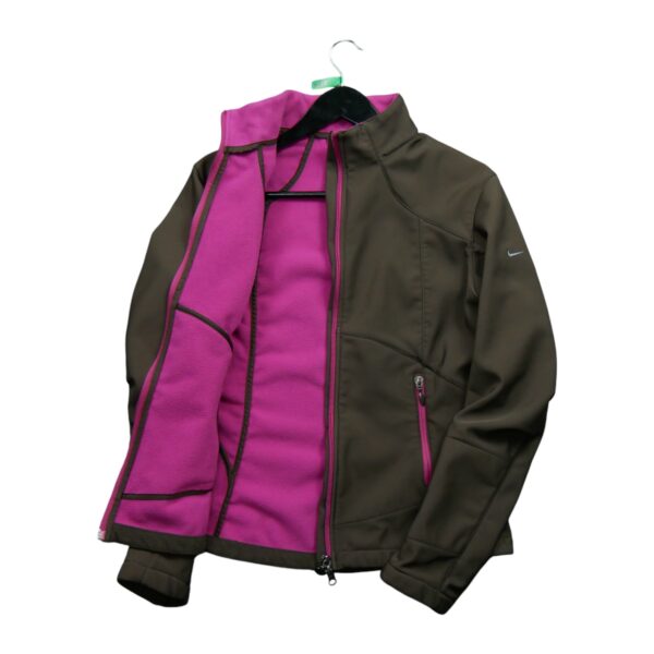 Veste polaires femme manches longues marron Nike Col Montant QWE0418