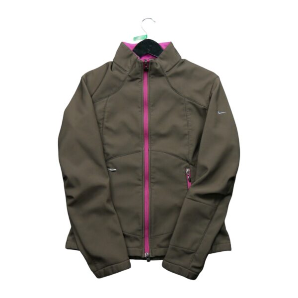 Veste polaires femme manches longues marron Nike Col Montant QWE0418