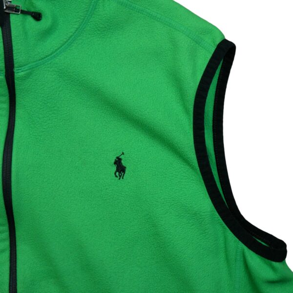 Veste polaires homme sans manches vert Polo Ralph Lauren Col Montant QWE1215