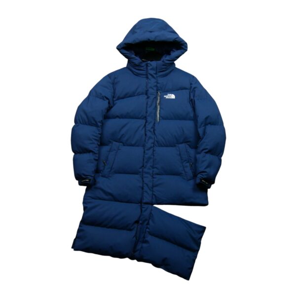 Doudoune femme manches longues bleu The North Face Col Montant QWE0055