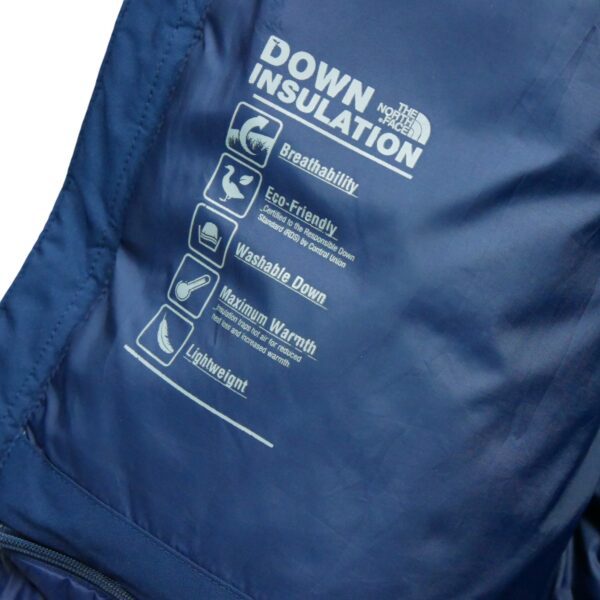 Doudoune femme manches longues bleu The North Face Col Montant QWE0055