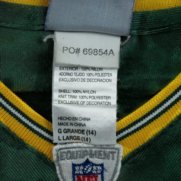 Maillot manches courtes enfant vert Reebok Equipe Green Bay Packers QWE1534
