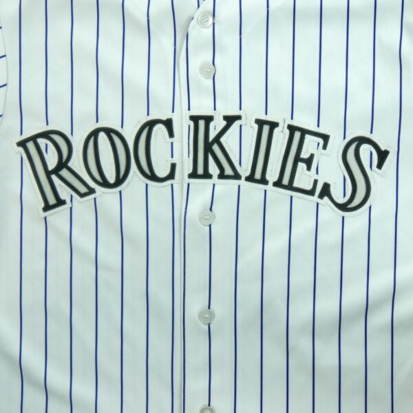 Maillot manches courtes homme blanc Majestic Equipe Rockies du Colorado QWE1295