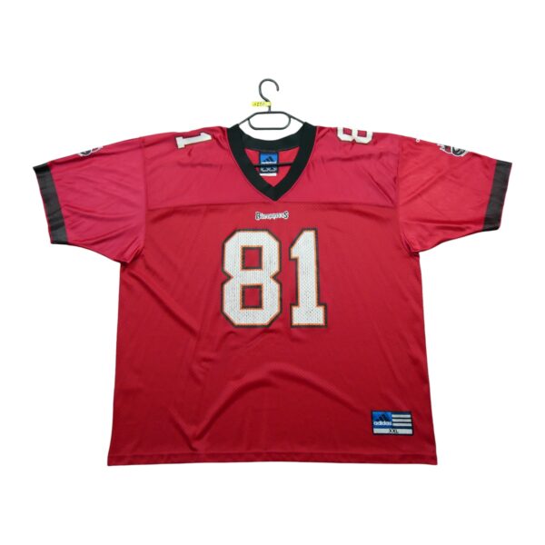 Maillot manches courtes homme rouge Adidas Equipe Tampa Bay Buccaneers QWE1220