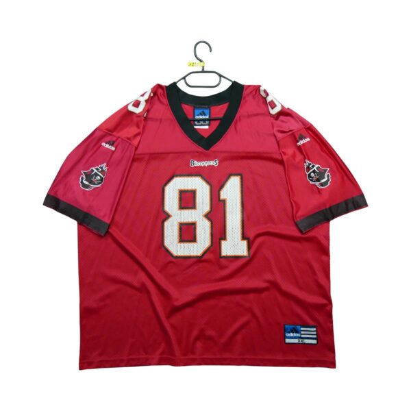 Maillot manches courtes homme rouge Adidas Equipe Tampa Bay Buccaneers QWE1220