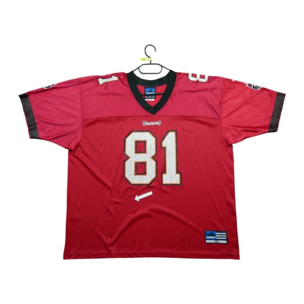 Maillot manches courtes homme rouge Adidas Equipe Tampa Bay Buccaneers QWE1220