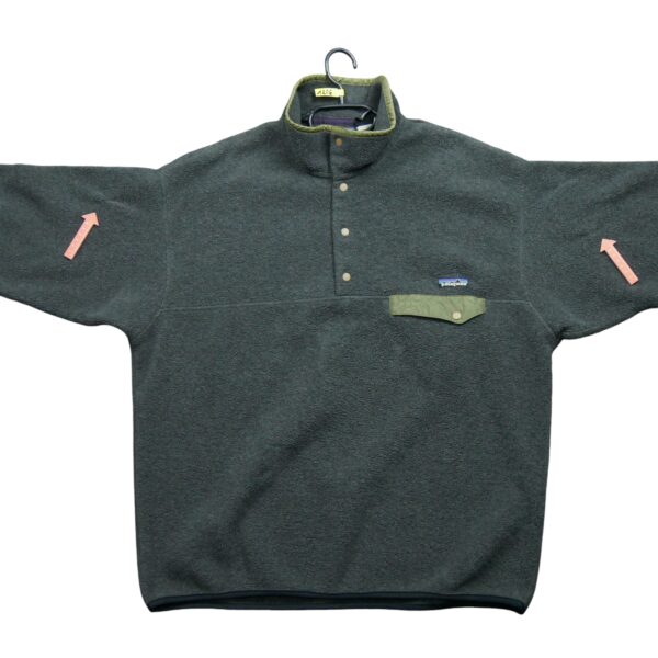 Pull polaires homme manches longues gris Patagonia Motif chine Col Montant QWE1206