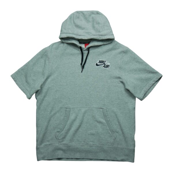 Sweat a capuche homme manches courtes gris Nike Motif chine Col Rond QWE1528