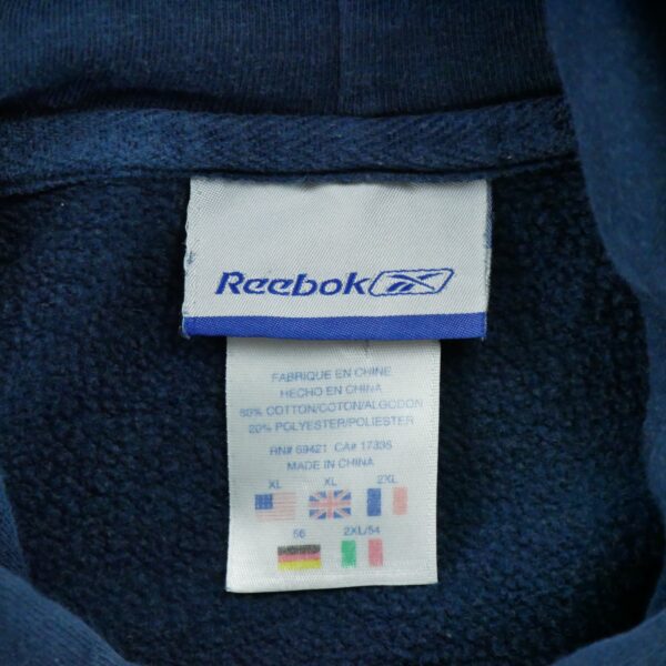 Sweat a capuche homme manches longues marine Reebok Motif imprime Col Rond QWE3731