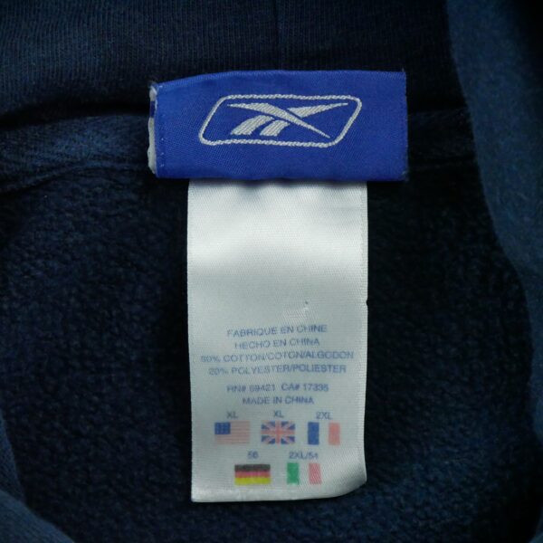 Sweat a capuche homme manches longues marine Reebok Motif imprime Col Rond QWE3731