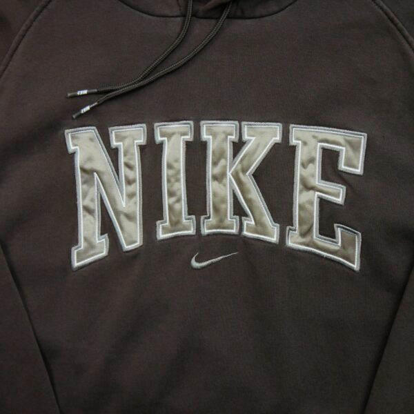 Sweat a capuche homme manches longues marron Nike Col Rond QWE2115