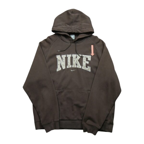 Sweat a capuche homme manches longues marron Nike Col Rond QWE2115