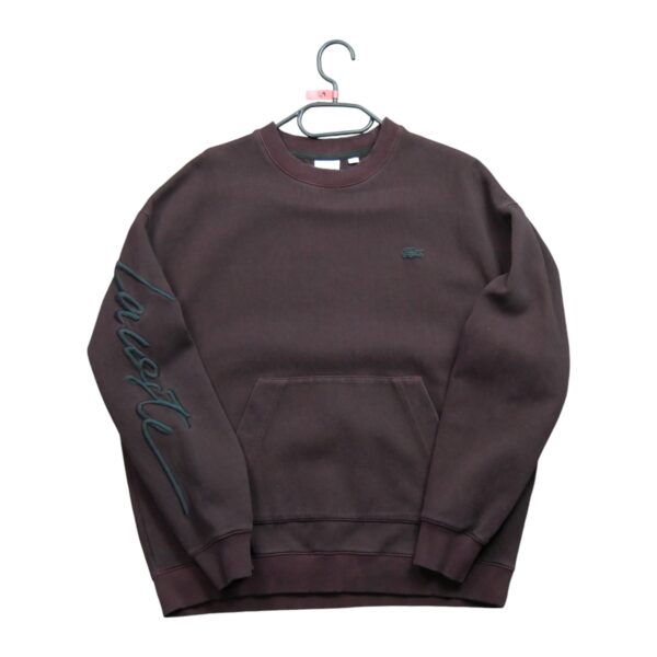 Sweat homme manches longues bordeaux Lacoste Col Rond QWE2221