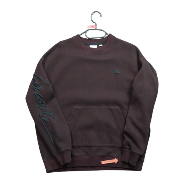 Sweat homme manches longues bordeaux Lacoste Col Rond QWE2221