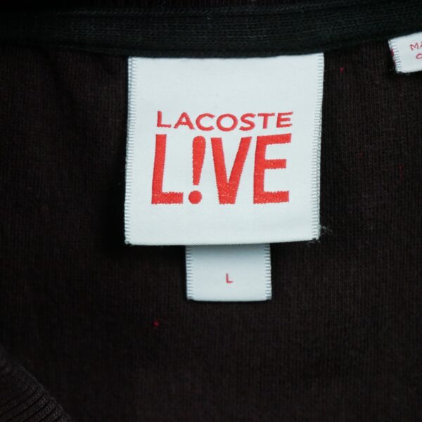 Sweat homme manches longues bordeaux Lacoste Col Rond QWE2221