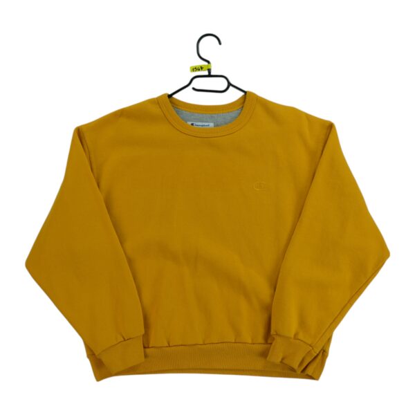 Sweat homme manches longues jaune Champion Col Rond QWE1547