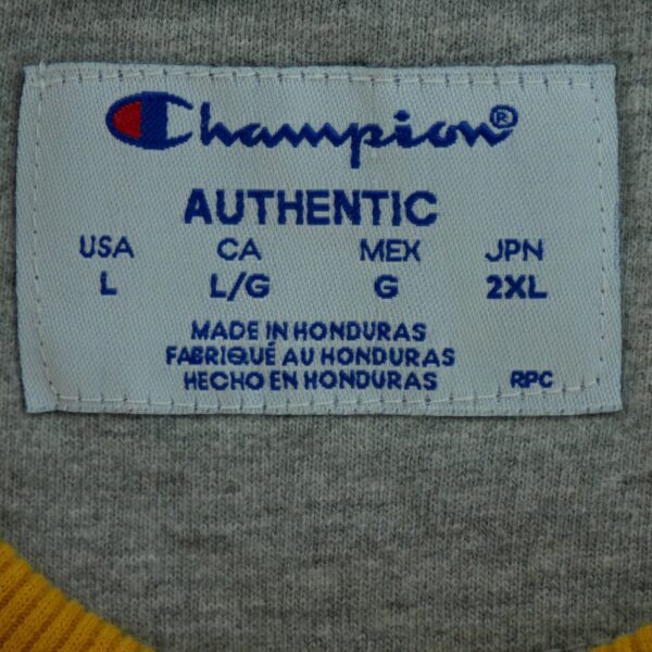 Sweat homme manches longues jaune Champion Col Rond QWE1547