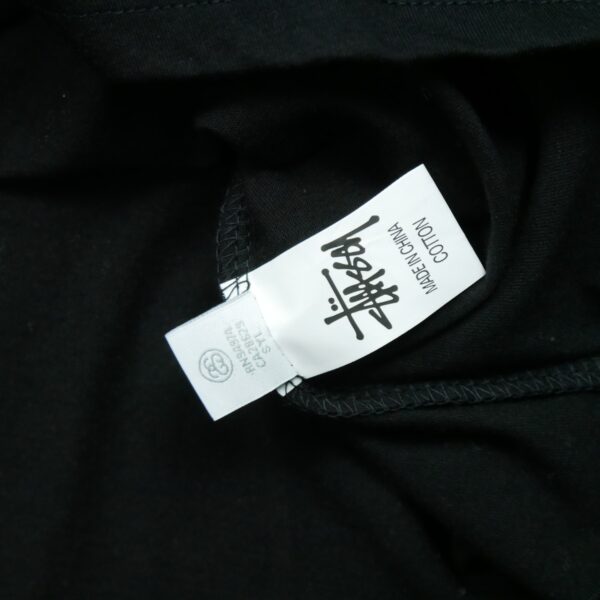 T shirt manches courtes homme noir Stussy Motif imprime Col Rond QWE3501