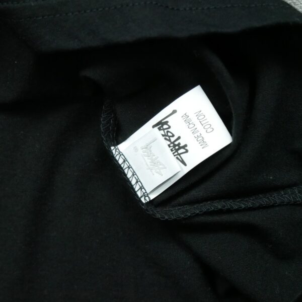T shirt manches courtes homme noir Stussy Motif imprime Col Rond QWE3501