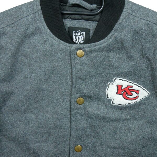 Veste en cuir enfant manches longues gris NFL Team Apparel Equipe Kansas City Chiefs QWE1206