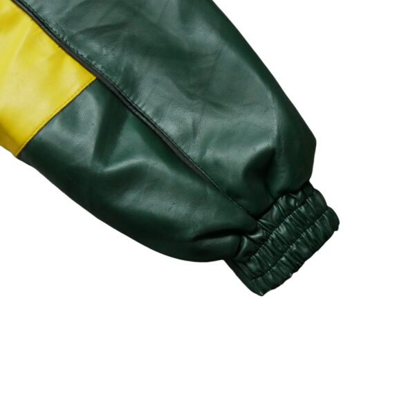 Veste en cuir homme manches longues noir NFL Team Apparel Col Harrington Equipe Green Bay Packers QWE2154