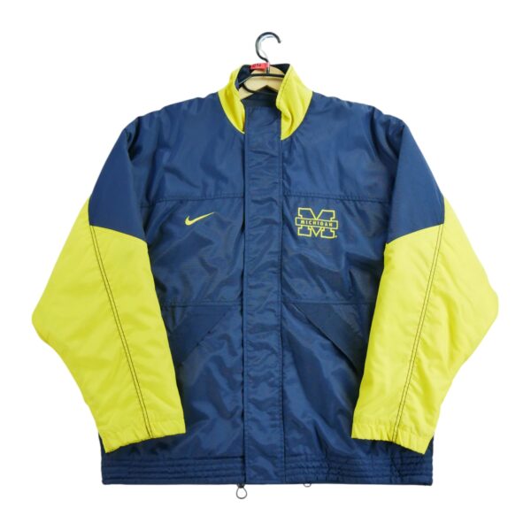 Blouson homme manches longues marine Nike Col Montant Equipe Michigan QWE2254