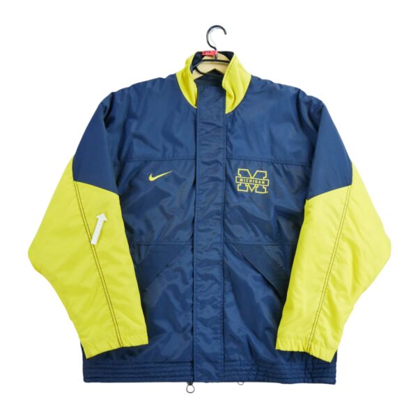 Blouson homme manches longues marine Nike Col Montant Equipe Michigan QWE2254