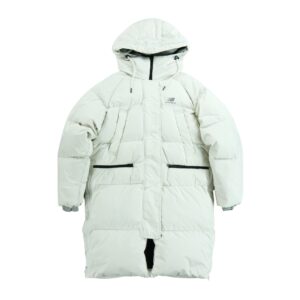 Doudoune femme manches longues blanc New Balance Col Montant QWE2170